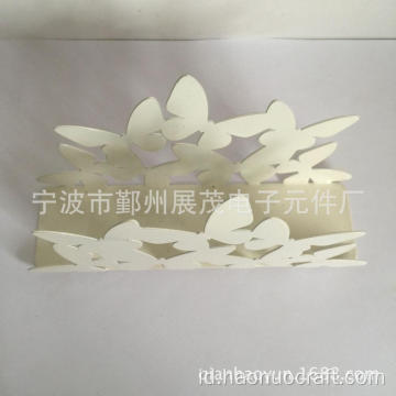 Ornamen kerajinan rak handuk kertas kupu-kupu putih